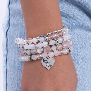 Paparazzi Jewelry Accessories - Optimistic Opulence - Pink Bracelet - Exclusive